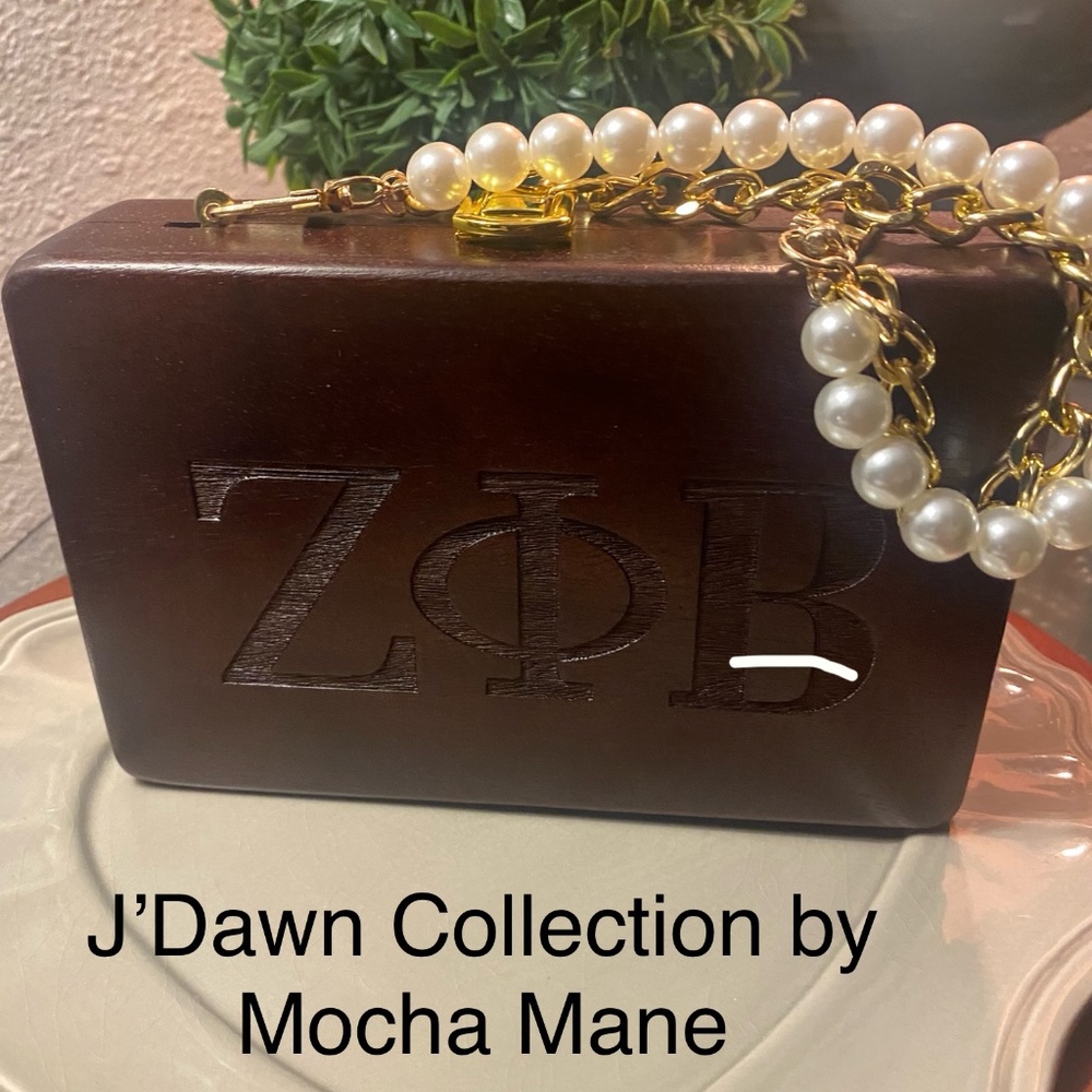Zeta Phi Beta wood 3 in 1 handbag 1 Day Sale